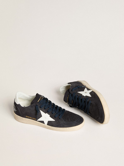 Golden Goose Ball Star c Navy Suede With Star - White Unisex Streetwear Limited Edition