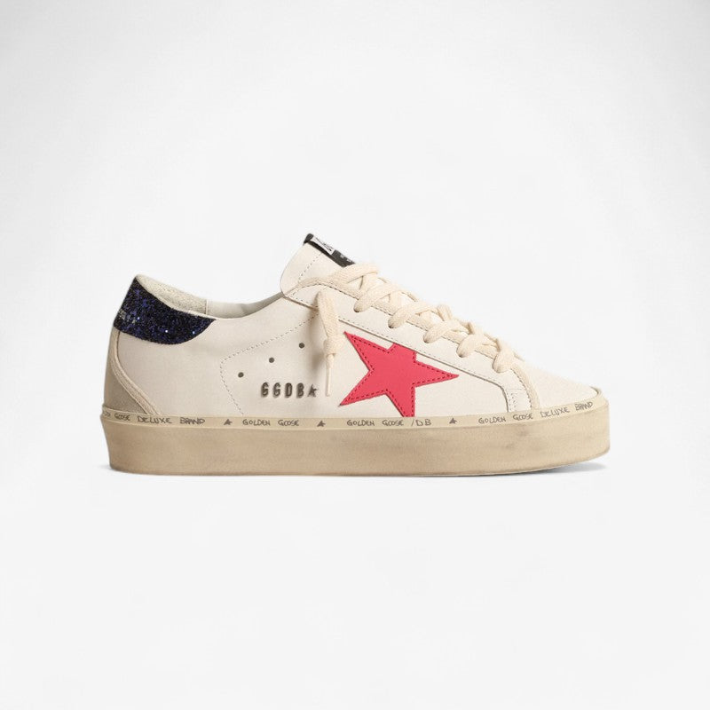 Golden Goose Hi Star Sneaker c Star & Glitter Heel - Red Unisex Streetwear Limited Edition