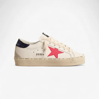 Golden Goose Hi Star Sneaker c Star & Glitter Heel - Red Unisex Streetwear Limited Edition