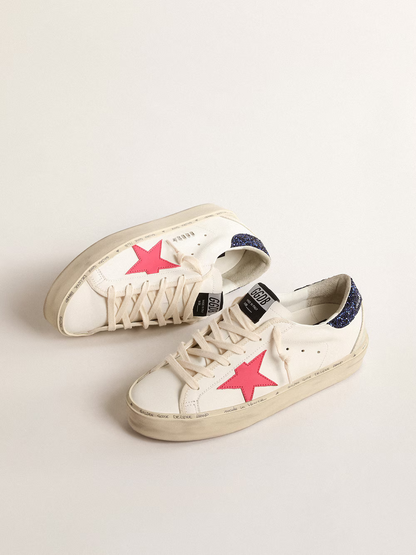 Golden Goose Hi Star Sneaker c Star & Glitter Heel - Red Unisex Streetwear Limited Edition