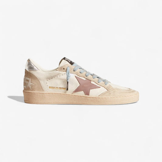 Golden Goose Ltd Edition Sneaker c Cream With Star - Pink Unisex Streetwear Limited Edition