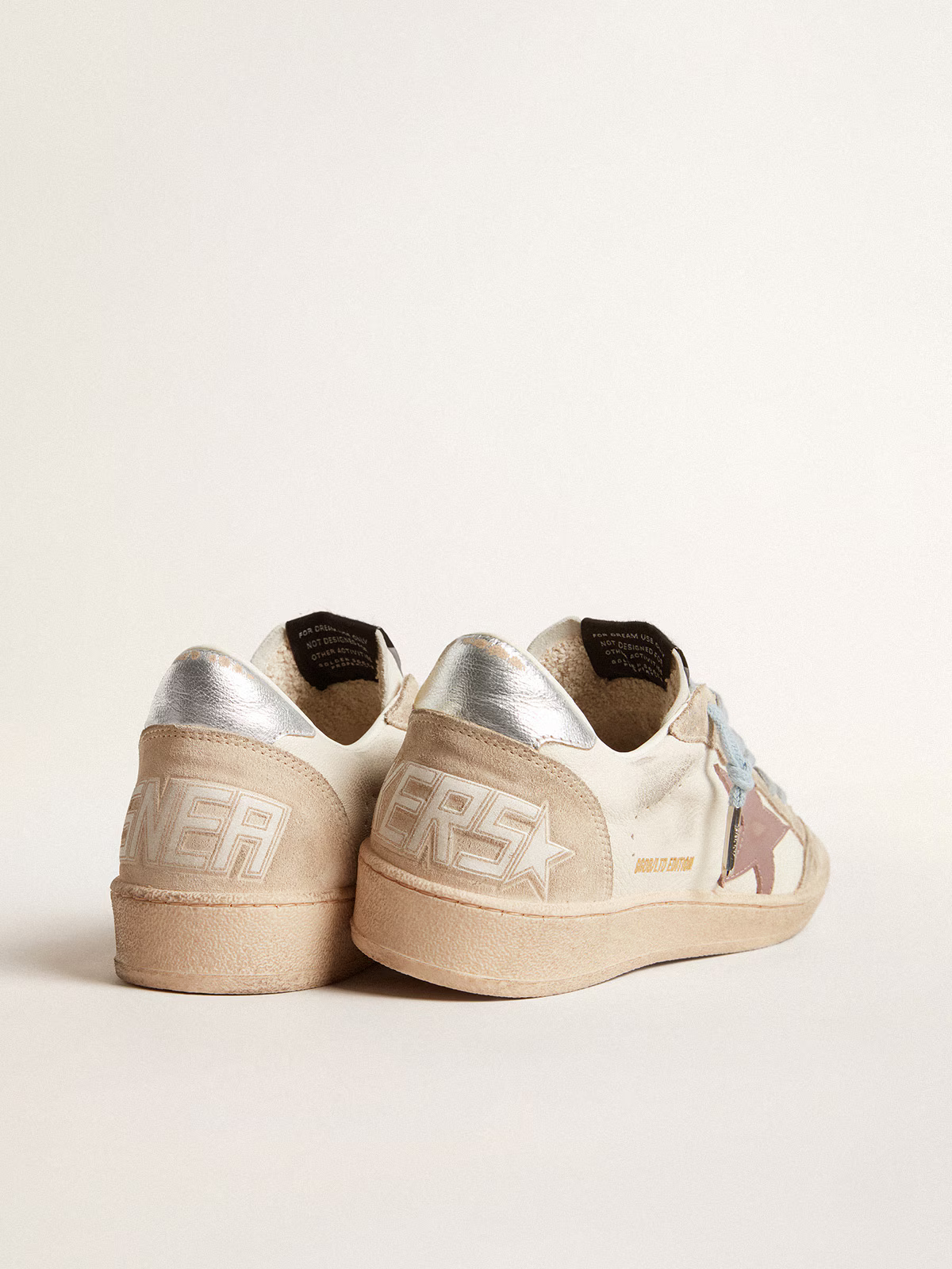 Golden Goose Ltd Edition Sneaker c Cream With Star - Pink Unisex Streetwear Limited Edition