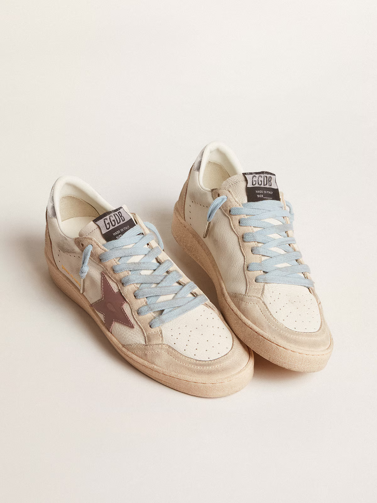 Golden Goose Ltd Edition Sneaker c Cream With Star - Pink Unisex Streetwear Limited Edition