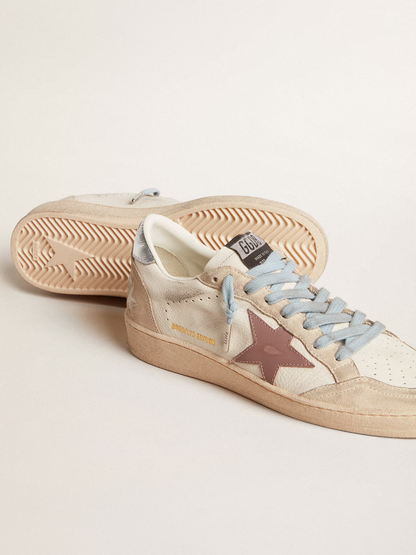Golden Goose Ltd Edition Sneaker c Cream With Star - Pink Unisex Streetwear Limited Edition
