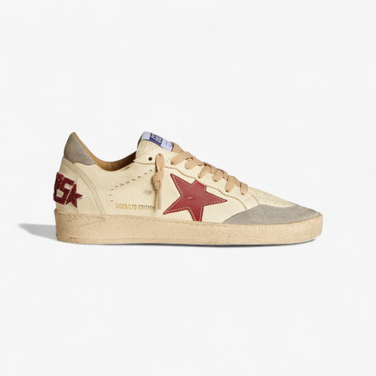 Golden Goose Ltd Edition Sneaker c Cream With Star - Red Unisex Streetwear Limited Edition