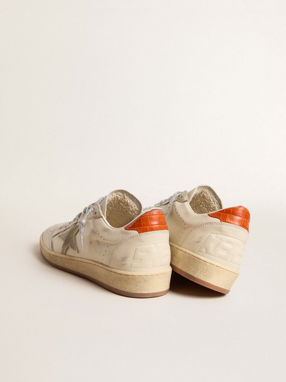 Golden Goose Ltd Edition Sneaker c - Silver With Orange Croc Heel - White Unisex Streetwear Limited Edition