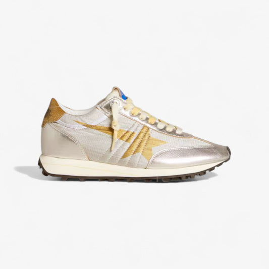 Golden Goose Marathon Sneaker c Metallic Silver & Gold - White Unisex Streetwear Limited Edition