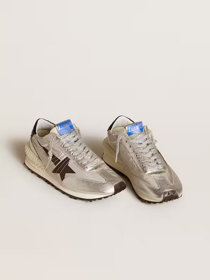 Golden Goose Marathon Sneaker c Silver & Shoes - Black Unisex Streetwear Limited Edition
