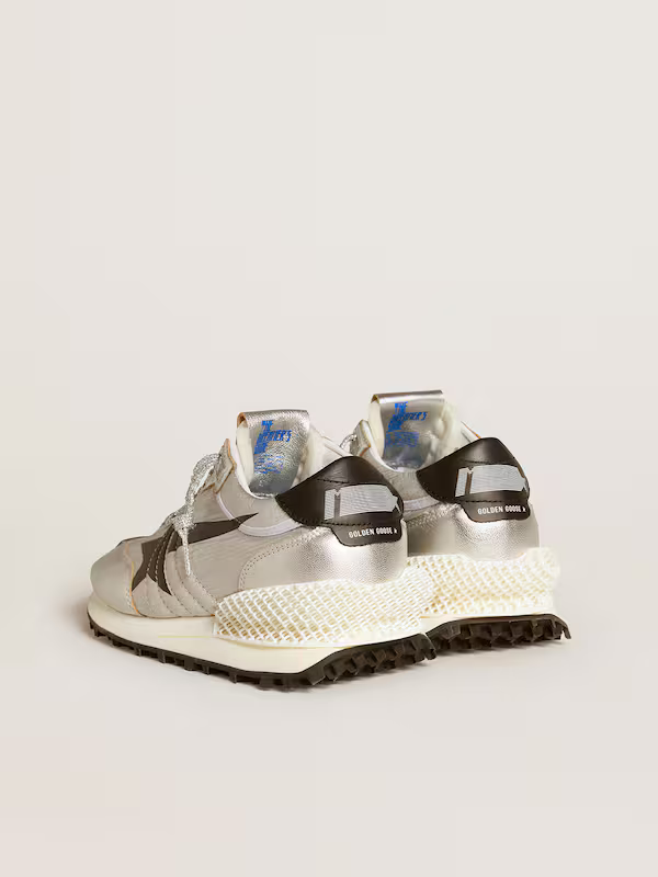Golden Goose Marathon Sneaker c Silver & Shoes - Black Unisex Streetwear Limited Edition