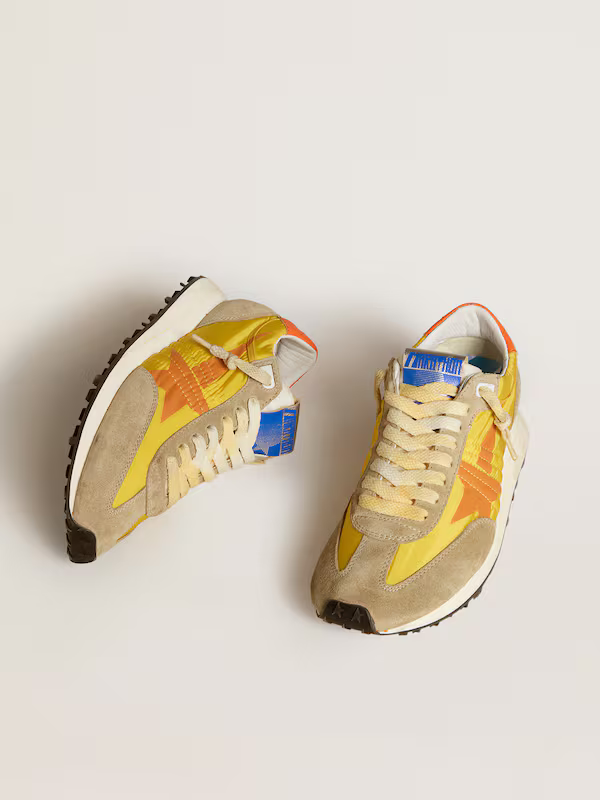 Golden Goose Marathon Sneaker c & Orange - Yellow Unisex Streetwear Limited Edition