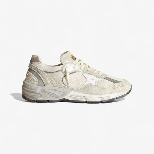 Golden Goose Running Sole Sneaker In With Distressed Details - White Unisex Streetwear Limited Edition