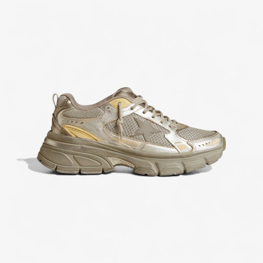 Golden Goose Running Sole c Metallic Gold - Red Unisex Streetwear Limited Edition