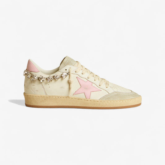 Golden Goose Stardan Sneaker With Star And Crystal Chain - Pink Unisex Streetwear Limited Edition
