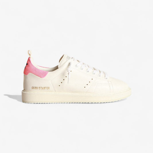 Golden Goose Starter Sneaker c & Pink Heel Tab - White Unisex Streetwear Limited Edition