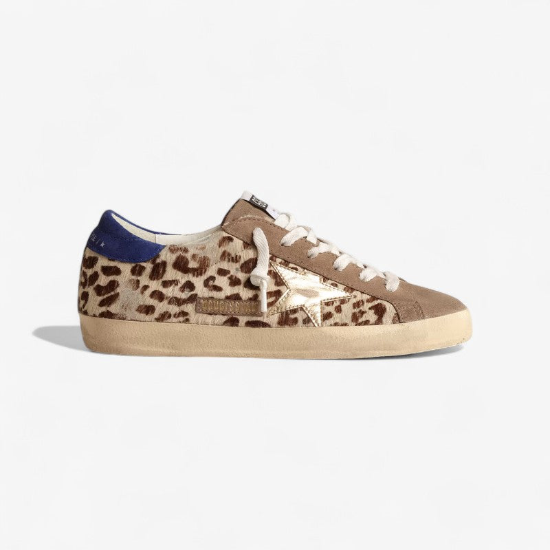 Golden Goose Super-star Pony Hair Leopard Sneaker - Red Unisex Streetwear Limited Edition