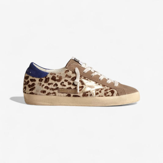 Golden Goose Super-star Pony Hair Leopard Sneaker - Red Unisex Streetwear Limited Edition