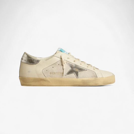 Golden Goose Super-star Silver Shine Sneaker - White Unisex Streetwear Limited Edition