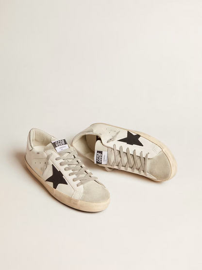 Golden Goose Super-star White & Sneaker - Black Unisex Streetwear Limited Edition