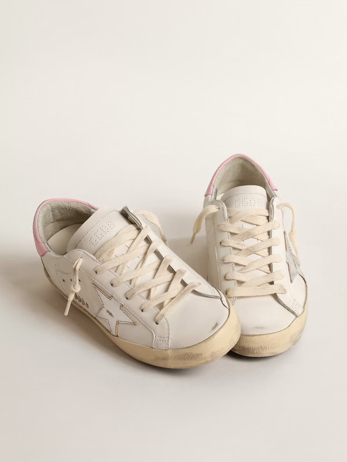 Golden Goose Super-star & Pink Sneaker - White Unisex Streetwear Limited Edition