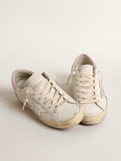 Golden Goose Super-star & Pink Sneaker - White Unisex Streetwear Limited Edition