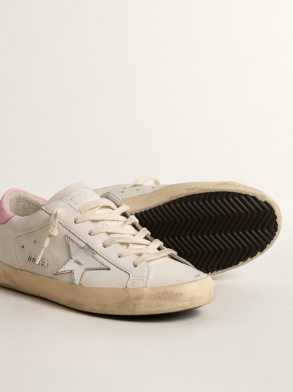 Golden Goose Super-star & Pink Sneaker - White Unisex Streetwear Limited Edition