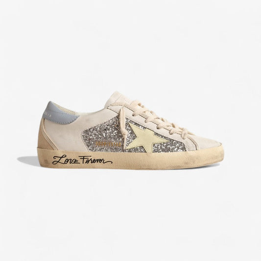 Golden Goose Super-star love Forever Glitter Sneaker - Red Unisex Streetwear Limited Edition