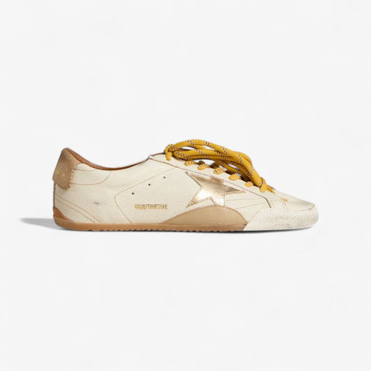 Golden Goose Timestar Sneaker Ivory Gold - Red Unisex Streetwear Limited Edition