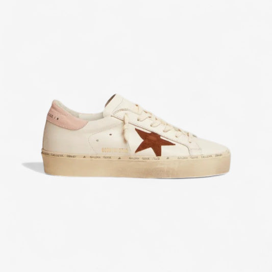 Hi Star Ltd Sneakers With Brown Suede Star And Suede Heel Tab - Pink Unisex Streetwear Limited Edition