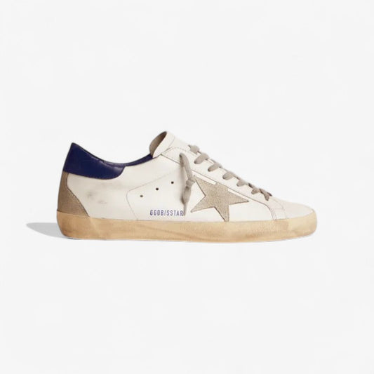 Men s Super-star Sneakers With Suede Star And Heel Tab - Blue Unisex Streetwear Limited Edition