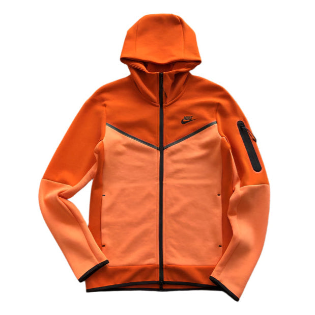 NIKE Tech Fleece Hoodie - Campfire - Orange Unisex Streetwear Limited Edition - The NIKE TECH FLEECE HOODIE CAMPFIRE ORANGE - REPLICA fuses modern sportswear innovation with bold