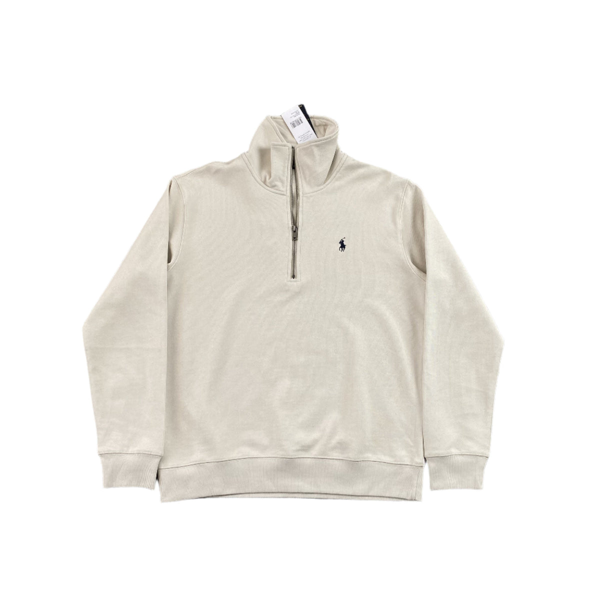 POLO Ralph Lauren Quarter Zip Sweatshirt - White Unisex Streetwear Limited Edition - The POLO RALPH LAUREN QUARTER ZIP SWEATSHIRT WHITE - REPLICA embodies classic sophistication and everyday