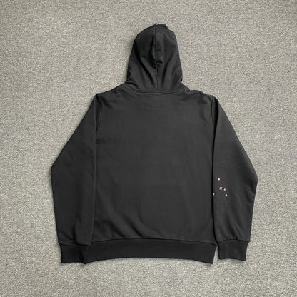 SP5DER Angel Number Hoodie - Black Unisex Streetwear Limited Edition - The SP5DER ANGEL NUMBER HOODIE BLACK - REPLICA merges bold streetwear aesthetics with a mystical