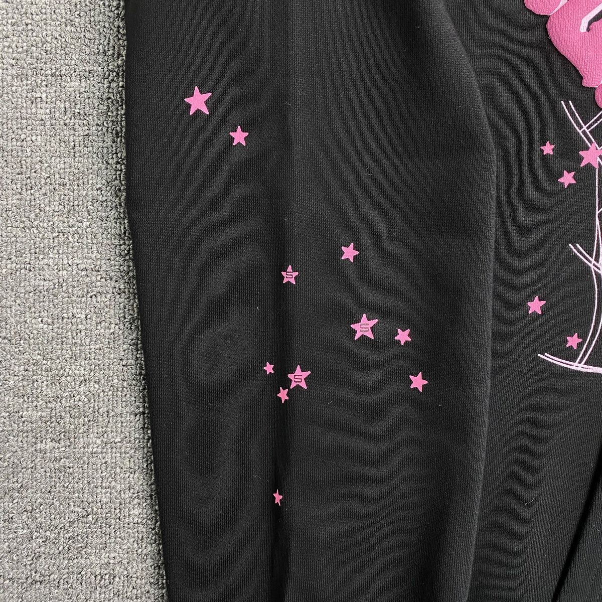 SP5DER ANGEL NUMBER HOODIE BLACK - detail - replica sneakers