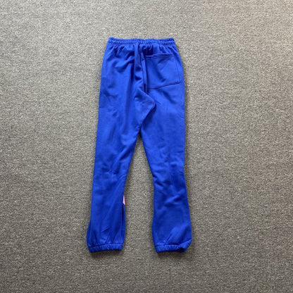 SP5DER Beluga Sweatpants - Blue Unisex Streetwear Limited Edition - The SP5DER BELUGA SWEATPANTS BLUE - REPLICA bring bold streetwear energy and everyday comfort together