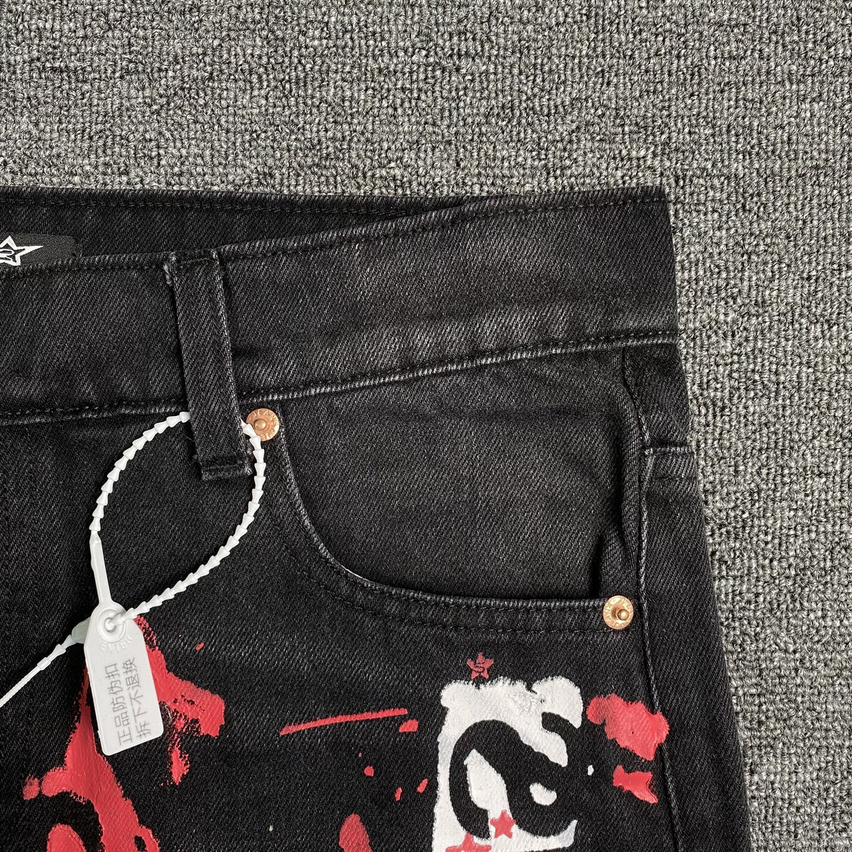 SP5DER PAINTED MOTO DENIM BLACK - outsole - replica sneakers