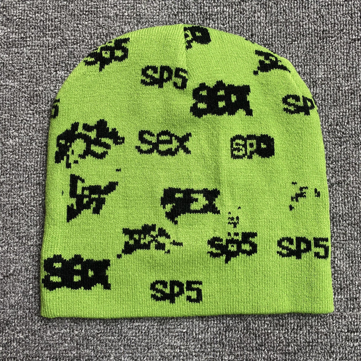 SP5DER SEX SKULLY SLIME GREEN - front view - replica sneakers