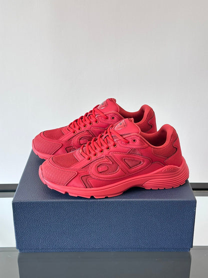 STONE Island - Dior B30 - Red Unisex Streetwear Limited Edition - The STONE ISLAND x DIOR B30 RED - REPLICA is a high-fashion statement sneaker that