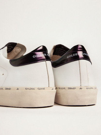 Hi-star Sneakers With Glittery Star And Pink Laces - White Unisex Streetwear Limited Edition