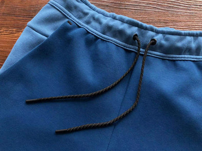 NIKE TECH FLEECE PANTS x DUTCH BLUE/COURT BLUE - close up - replica sneakers