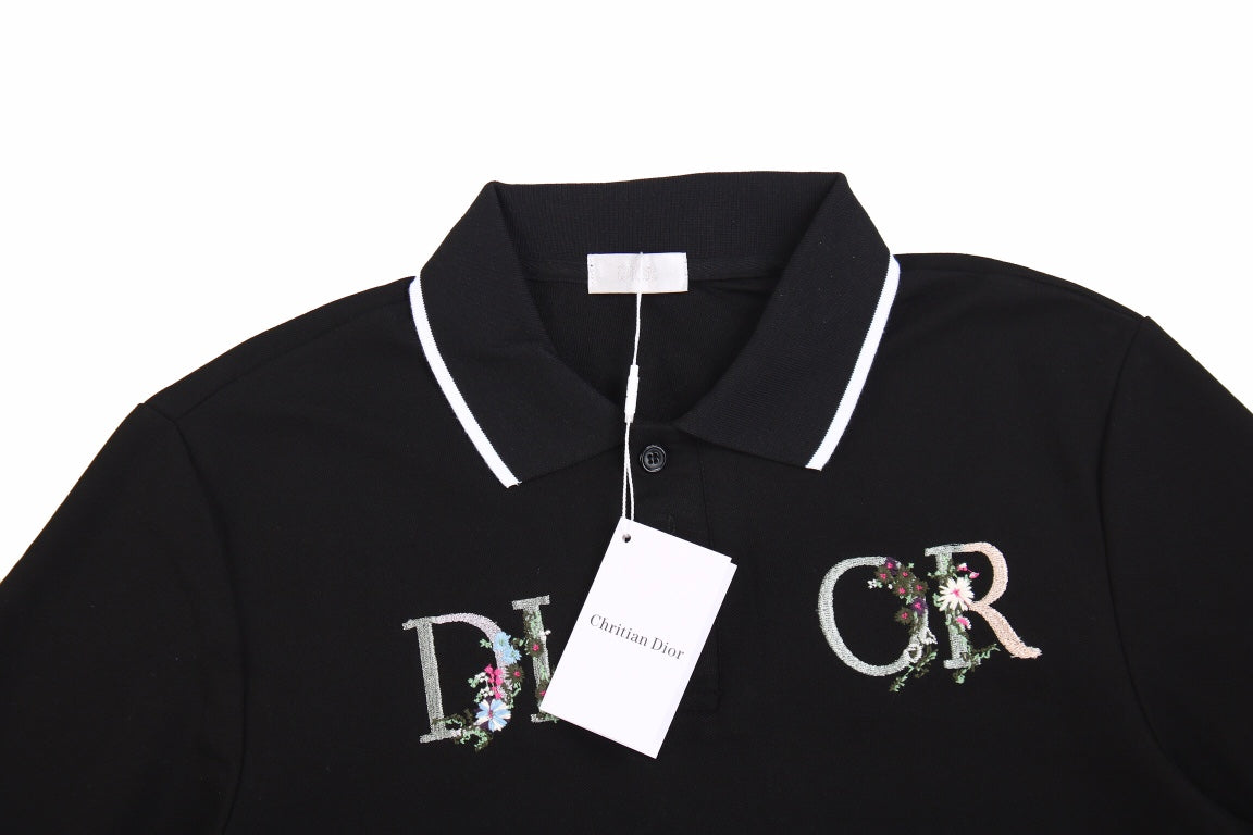 Dior Polo Shirt with Floral Logo Design - outsole - replica sneakers