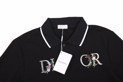 Dior Polo Shirt with Floral Logo Design - outsole - replica sneakers
