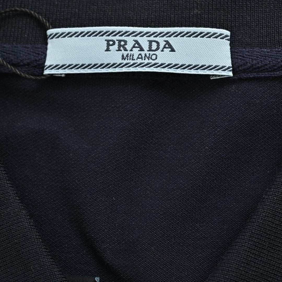 Prada Logo Patch Polo Shirt - logo - replica sneakers