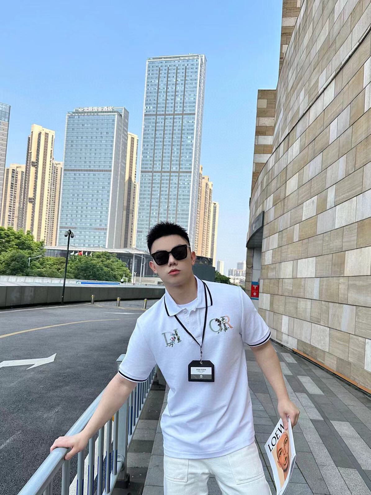 Dior Polo Shirt with Floral Logo Design - logo - replica sneakers