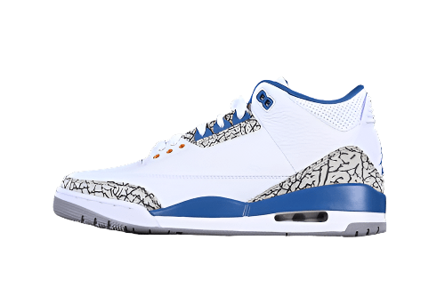 AIR Jordan Retro 3 White - Grey - - Blue Sneakers - Black Unisex Streetwear Limited Edition