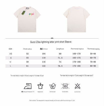 Gucci Lightning Logo T-Shirt (Cream) - logo - replica sneakers
