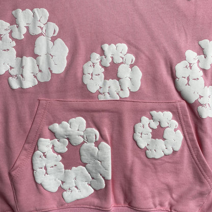 DENIM TEARS COTTON WREATH HOODIE PINK - detail - replica sneakers