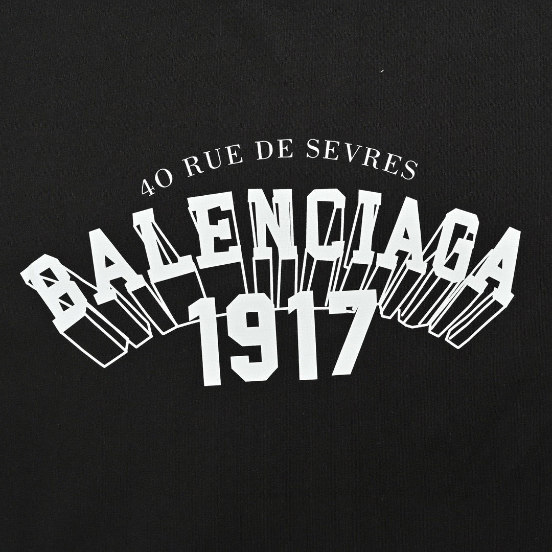 Balenciaga 1917 Black T-Shirt - detail - replica sneakers