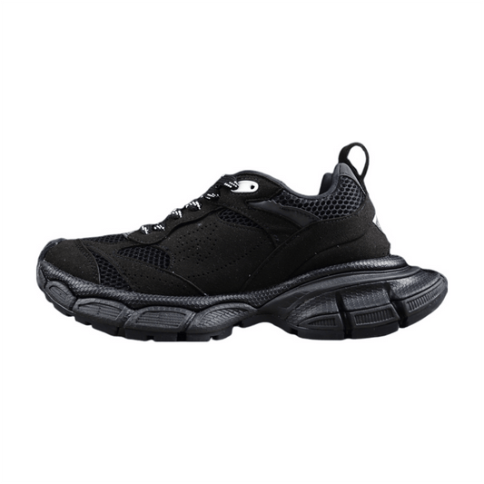 BALENCIAGA 3 - L - Sneakers - Black Unisex Streetwear Limited Edition - The Balenciaga 3XL x Black sneakers exude a sleek, monochromatic elegance, making them a versatile