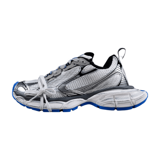 BALENCIAGA 3 - L - Grey Blue Sneakers - White Unisex Streetwear Limited Edition - Introducing the BALENCIAGA 3XL x White Grey Blue, a bold statement in contemporary footwear. These