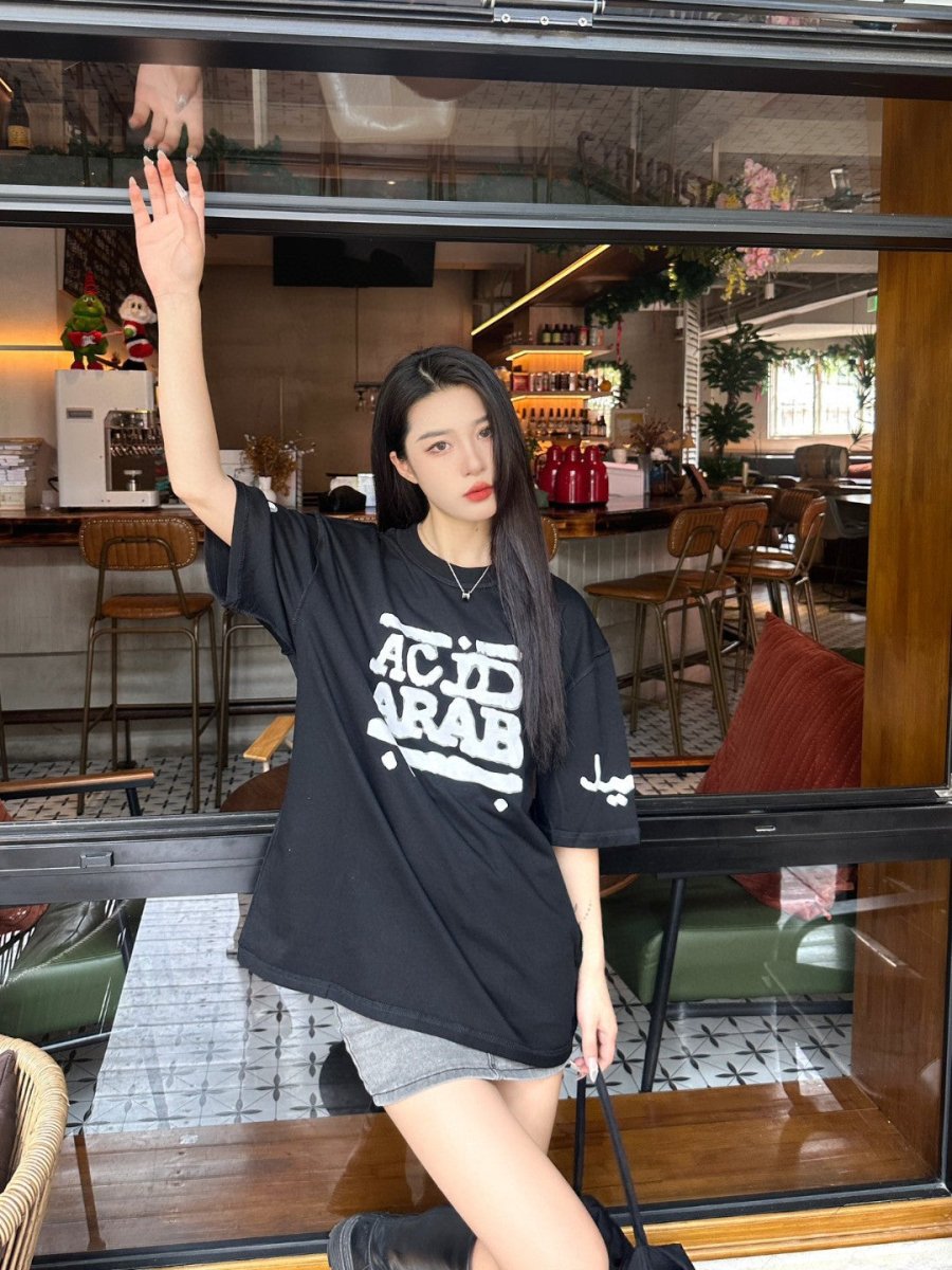 Balenciaga Acid Arab Black T-Shirt - logo - replica sneakers